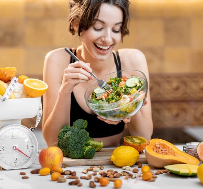 Healthy eating and metabolism boost through diet and nutrition with SlimTide