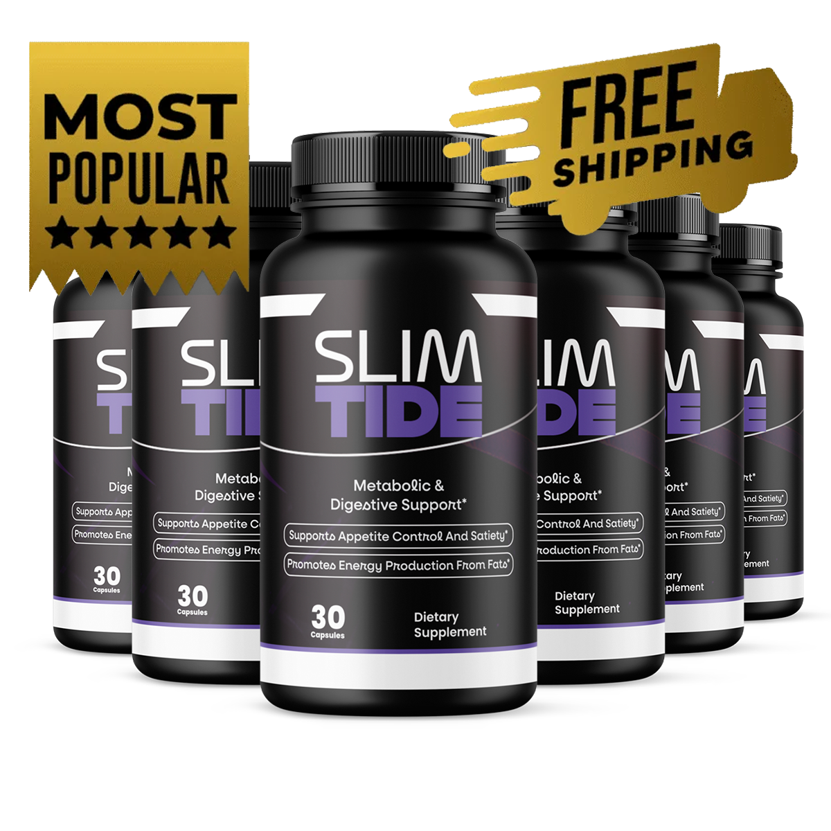 SlimTide 6 bottle 180-day supply — best value most popular pack